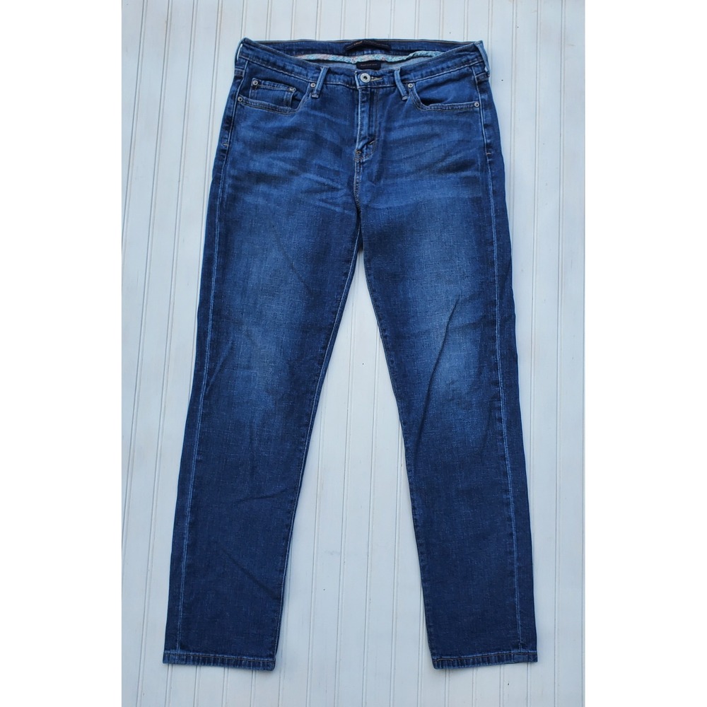 Levis Boyfriend Jeans‎ Womens 4 Medium Blue Denim Mid Rise Straight Leg Stretch